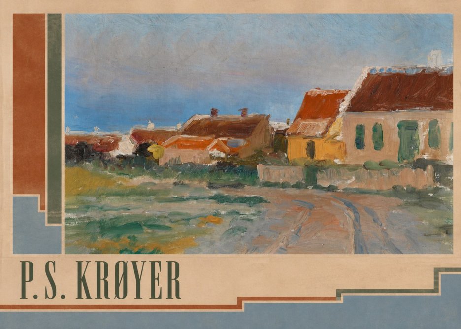 P.S. Krøyer Houses in Skagen No3 - Juliste