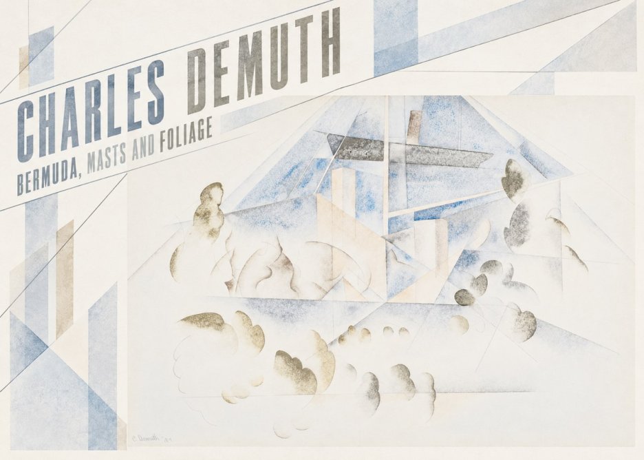 Charles Demuth Bermuda, Masts and Foliage No5 - Juliste