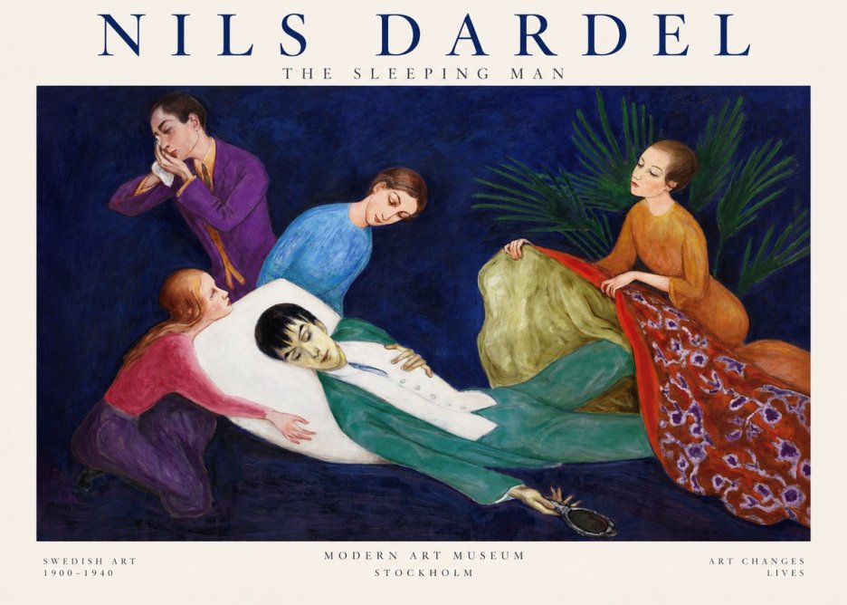 Nils Dardel The Sleeping Man No1 - Juliste