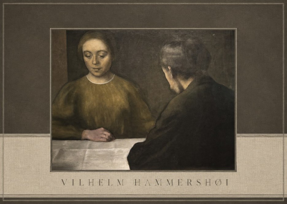 Vilhelm Hammershøi A Conversation No4 - Juliste