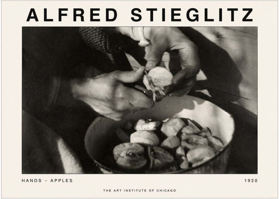 Alfred Stieglitz Hands - Apples No1 - Juliste