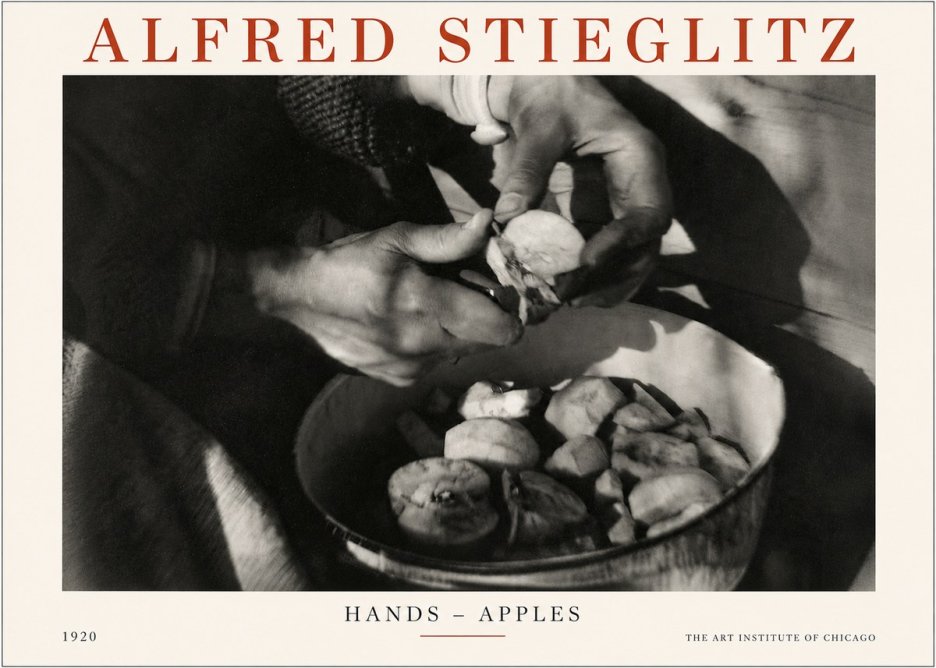 Alfred Stieglitz Hands - Apples No3 - Juliste