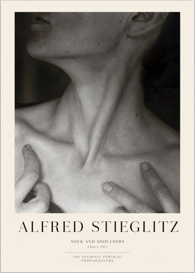 Alfred Stieglitz Neck and Shoulders No1 - Juliste