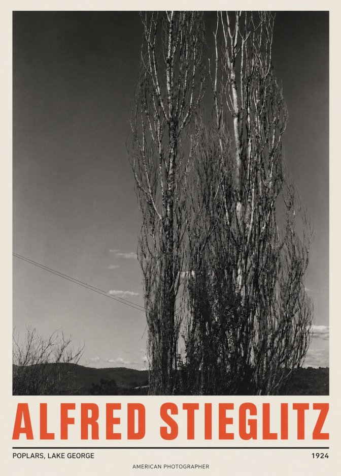 Alfred Stieglitz Trees - Lake George, 1921 No5 - Juliste