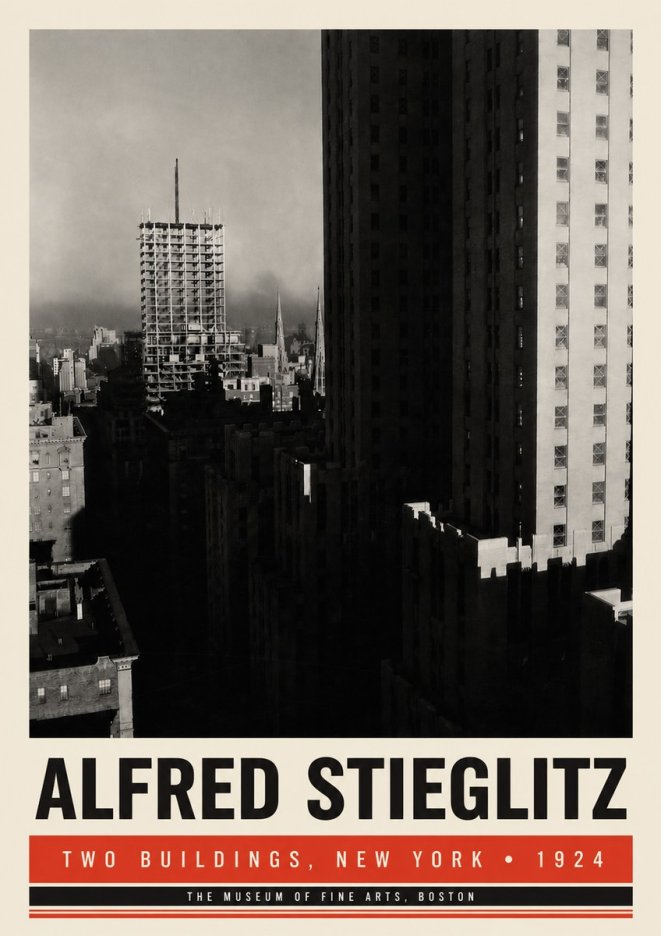 Alfred Stieglitz Two Buildings, New York No6 - Juliste