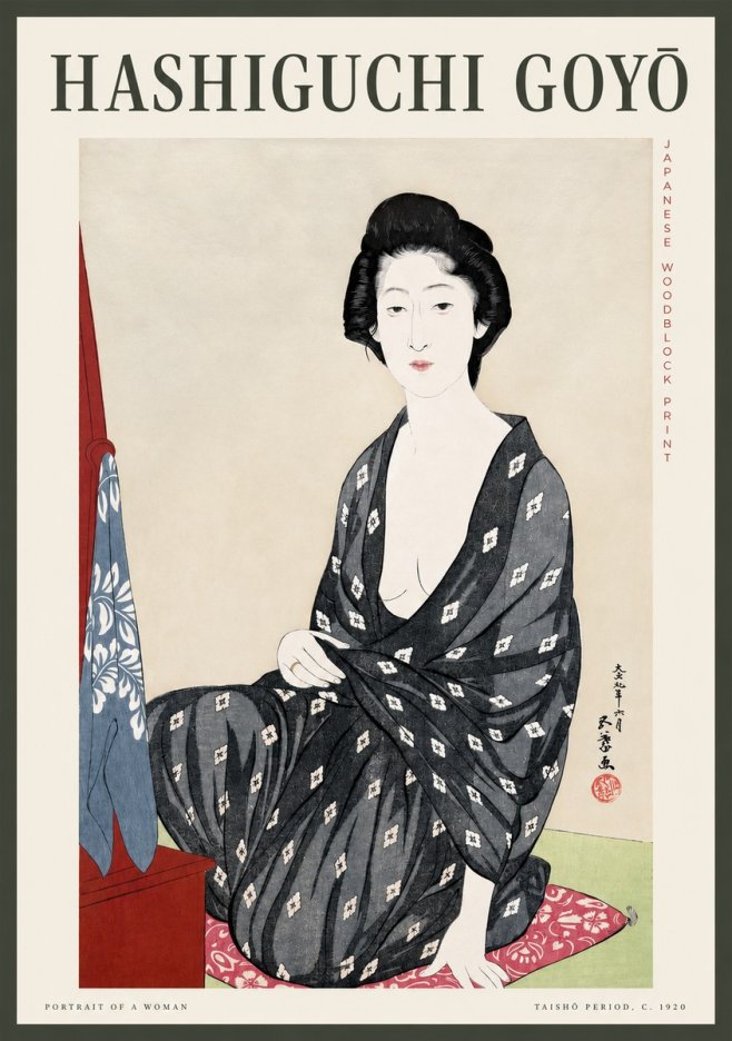 Hashiguchi Goyō Portrait of a Woman No2 - Juliste