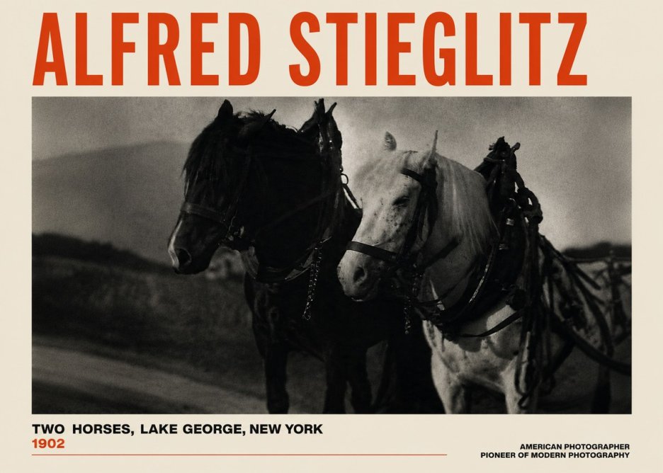 Alfred Stieglitz Two Horses, Lake George, New York No4 - Juliste