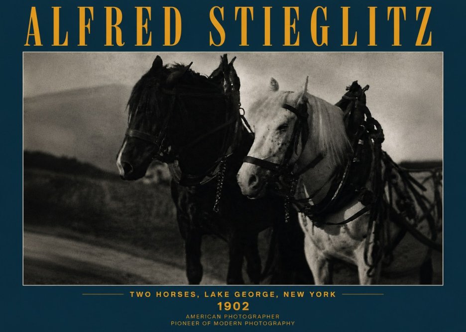 Alfred Stieglitz Two Horses, Lake George, New York No5 - Juliste