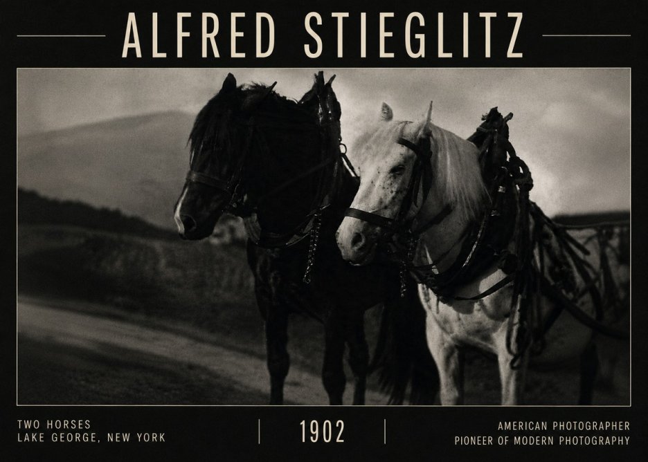 Alfred Stieglitz Two Horses, Lake George, New York No6 - Juliste