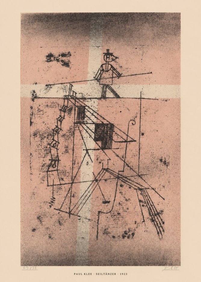 Paul Klee Seiltänzer III No6 - Juliste
