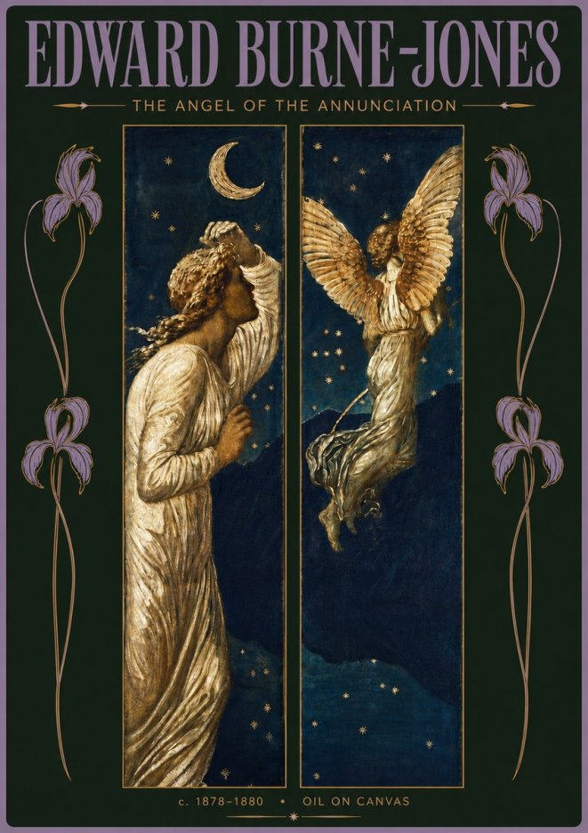Edward Burne-Jones The Angel of the Annunciation No4 - Juliste