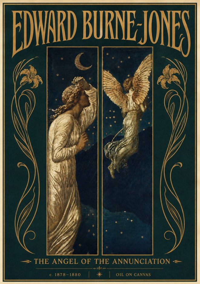 Edward Burne-Jones The Angel of the Annunciation No6 - Juliste