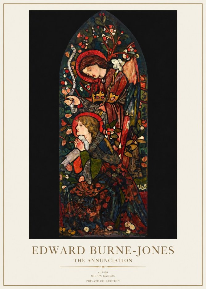 Edward Burne-Jones The Annunciation I No1 - Juliste