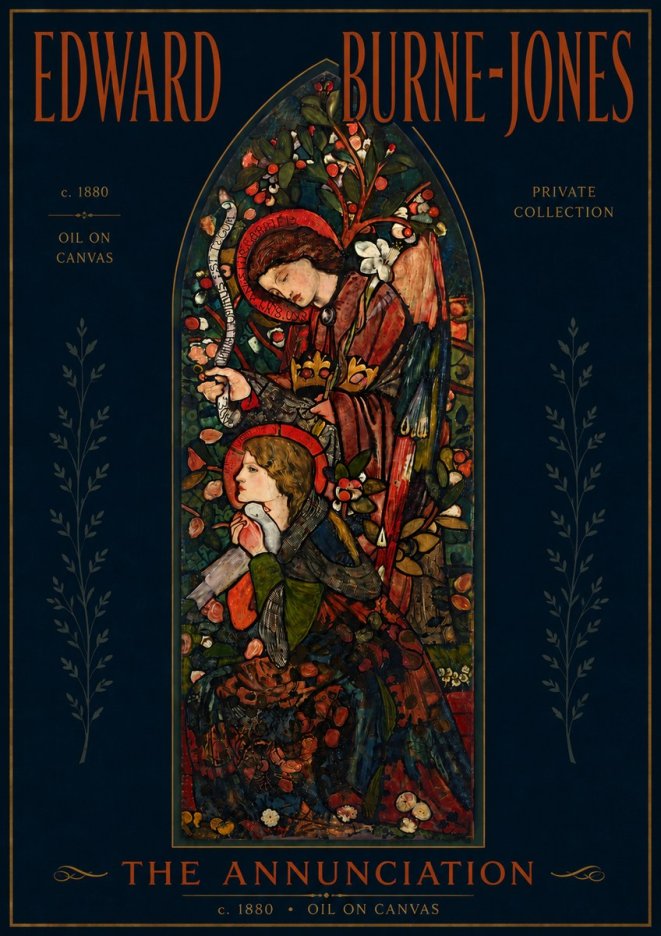 Edward Burne-Jones The Annunciation I No5 - Juliste