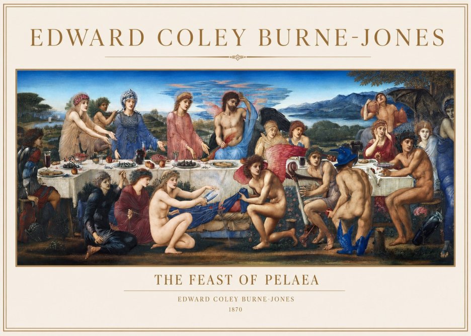 Edward Burne-Jones The Feast of Pelaea No1 - Juliste
