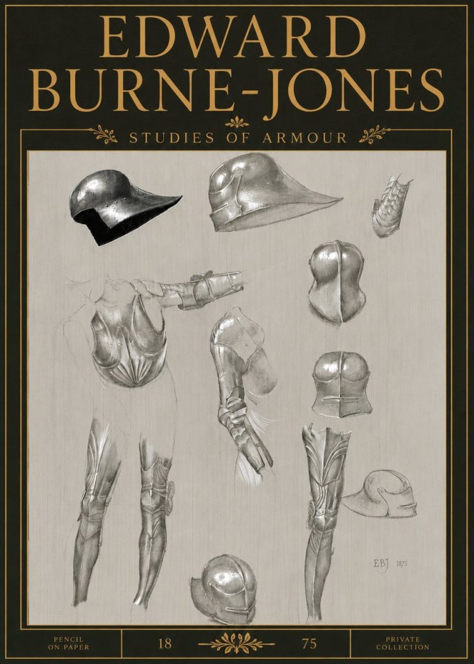 Edward Burne-Jones Studies of Armour No5 - Juliste