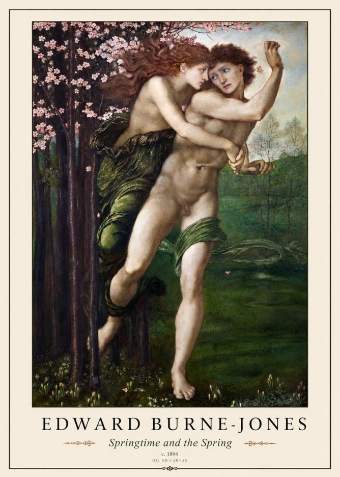 Edward Burne-Jones Springtime and the Spring No1 - Juliste