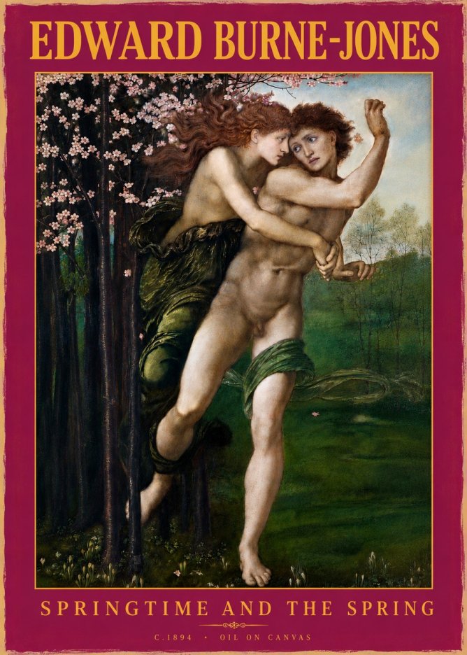 Edward Burne-Jones Springtime and the Spring No3 - Juliste