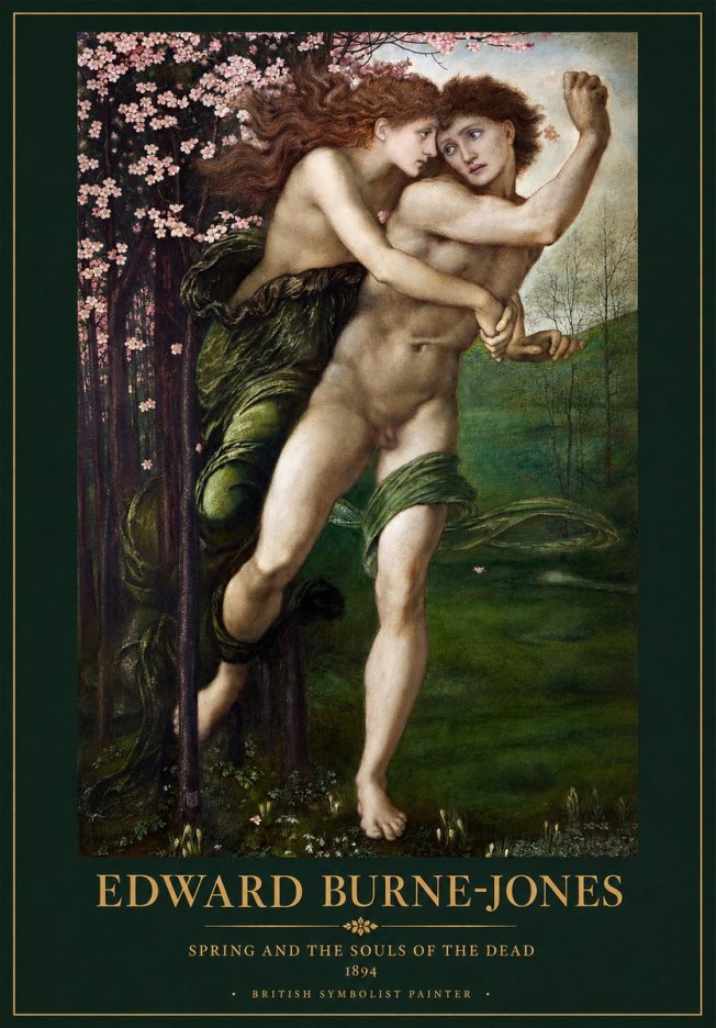 Edward Burne-Jones Springtime and the Spring No4 - Juliste