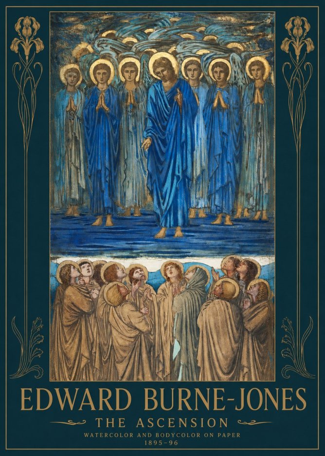 Edward Burne-Jones The Ascension No2 - Juliste