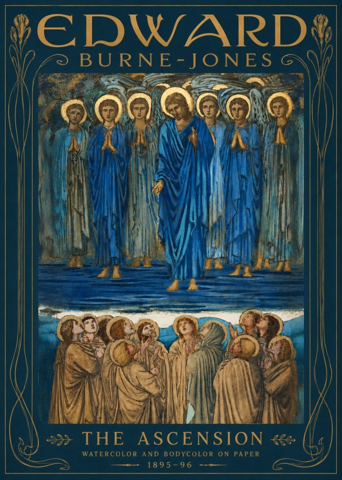 Edward Burne-Jones The Ascension No5 - Juliste