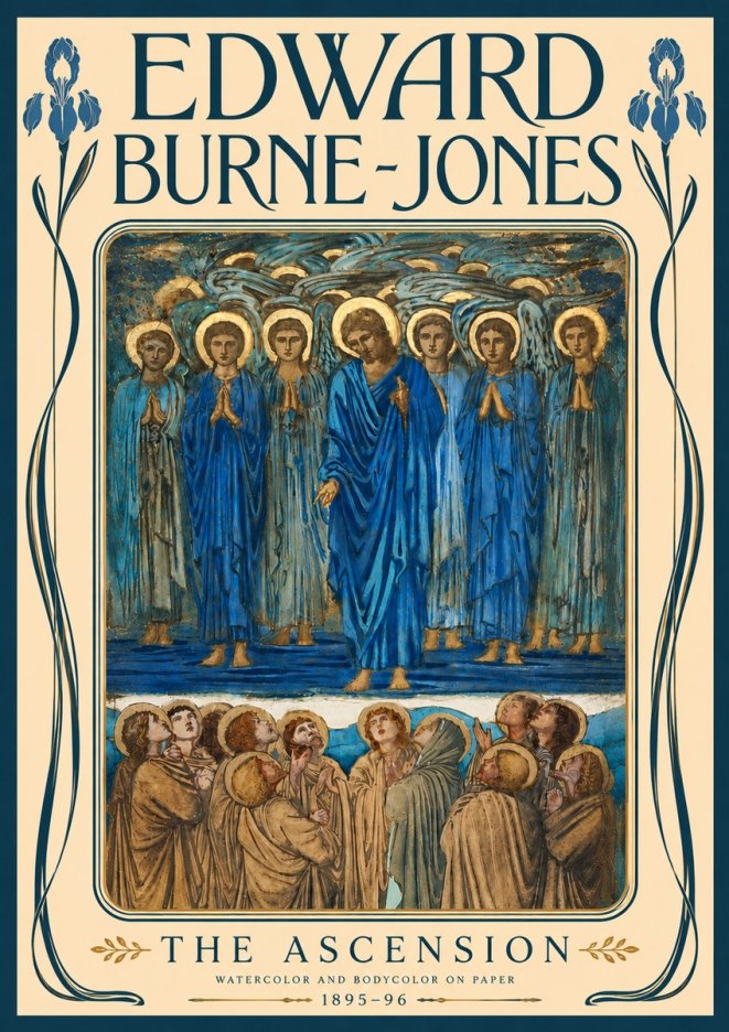 Edward Burne-Jones The Ascension No6 - Juliste