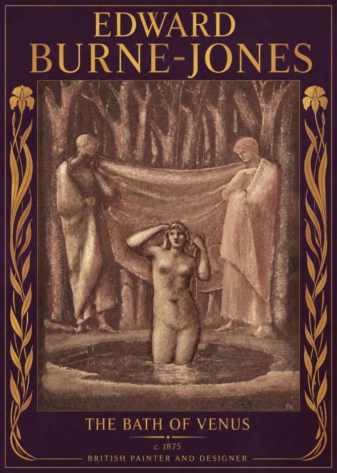 Edward Burne-Jones The Bath of Venus No2 - Juliste