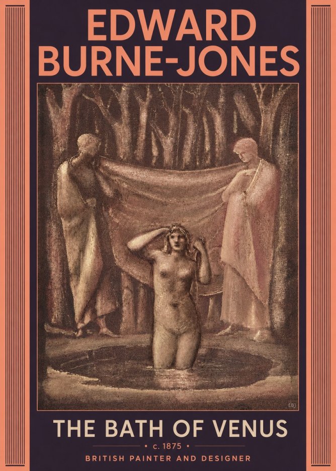 Edward Burne-Jones The Bath of Venus No6 - Juliste