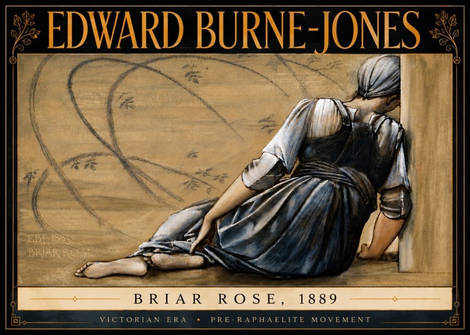 Edward Burne-Jones Briar Rose No6 - Juliste