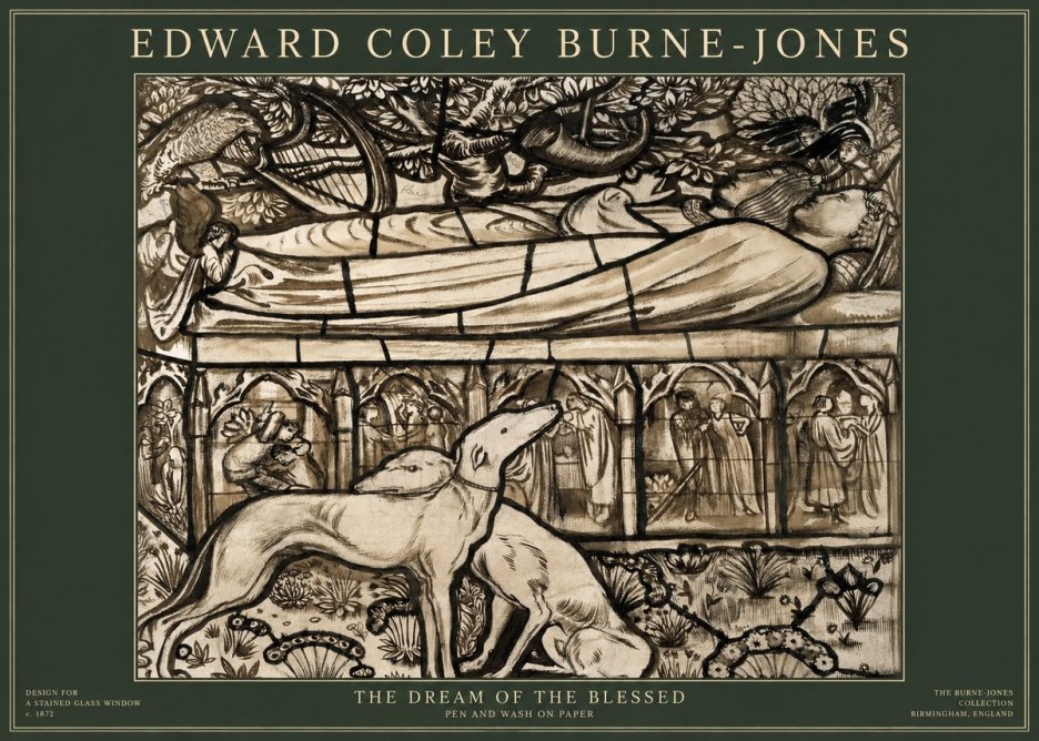 Edward Burne-Jones The Dream of the Blessed No1 - Juliste