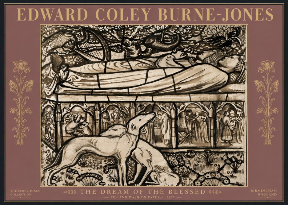 Edward Burne-Jones The Dream of the Blessed No6 - Juliste