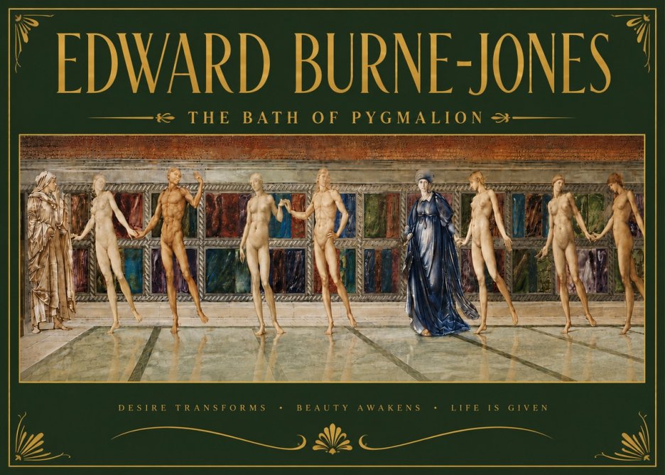 Edward Burne-Jones The Bath of Pygmalion No6 - Juliste