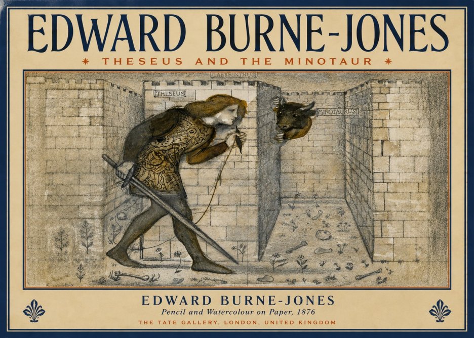 Edward Burne-Jones Theseus and the Minotaur No4 - Juliste