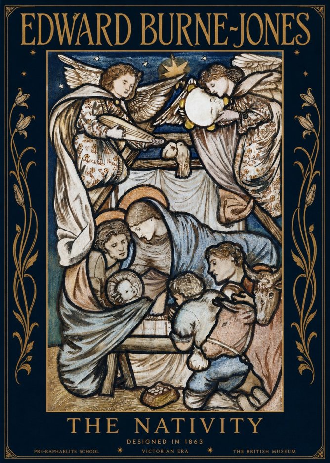 Edward Burne-Jones The Nativity No3 - Juliste