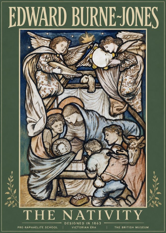 Edward Burne-Jones The Nativity No5 - Juliste