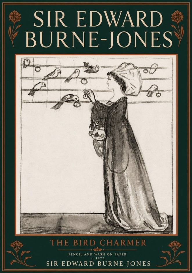 Edward Burne-Jones The Bird Charmer No3 - Juliste