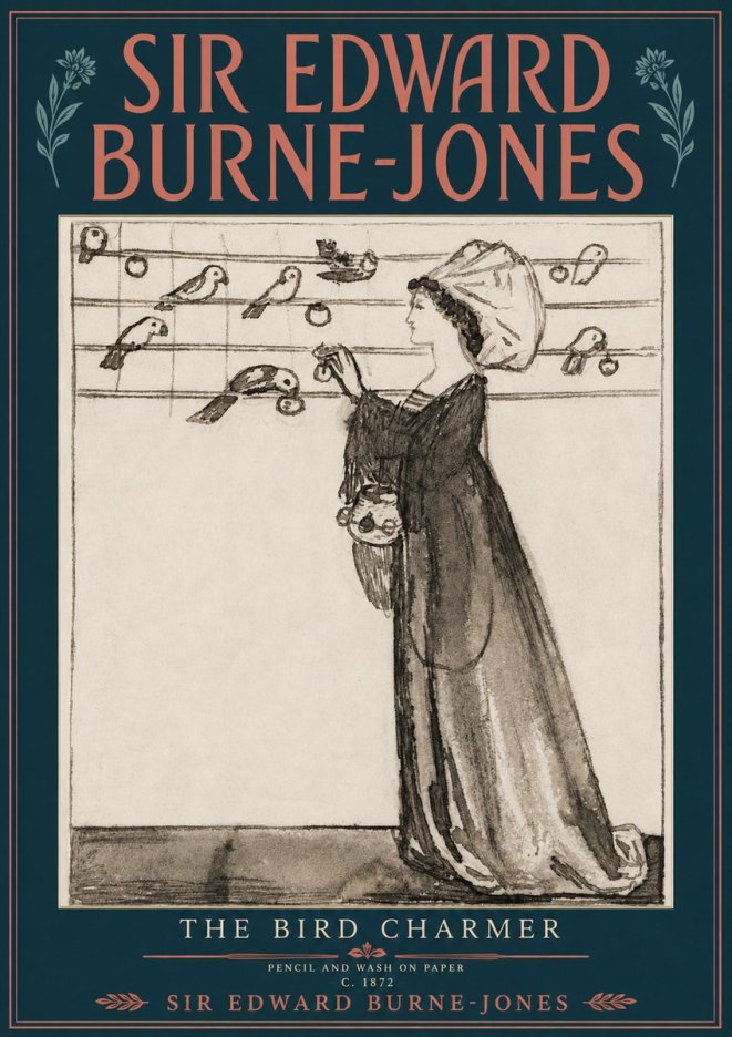 Edward Burne-Jones The Bird Charmer No4 - Juliste