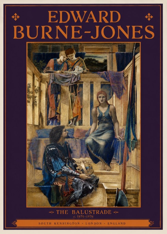 Edward Burne-Jones The Balustrade No2 - Juliste