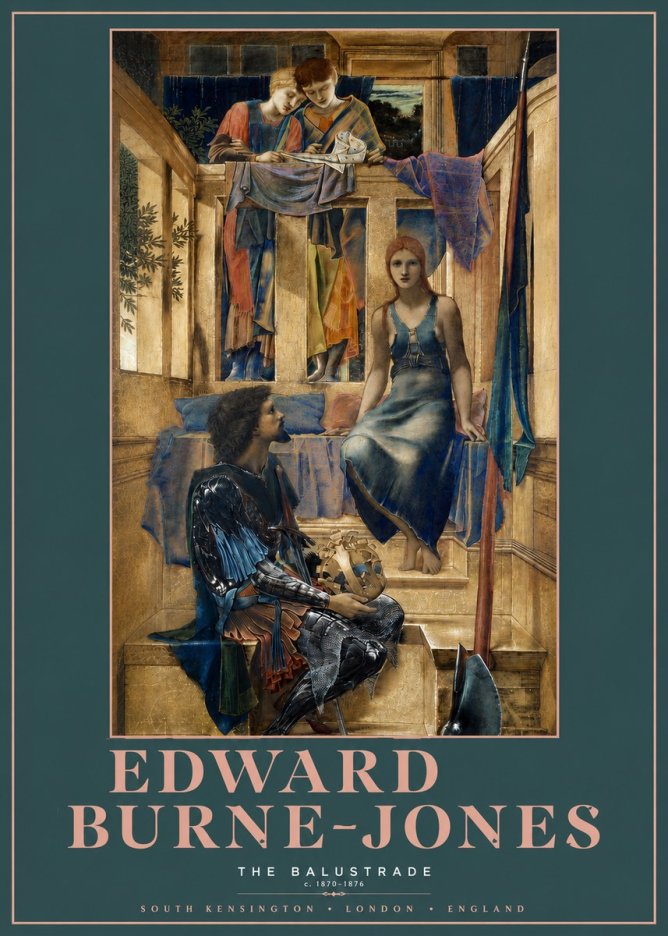 Edward Burne-Jones The Balustrade No3 - Juliste