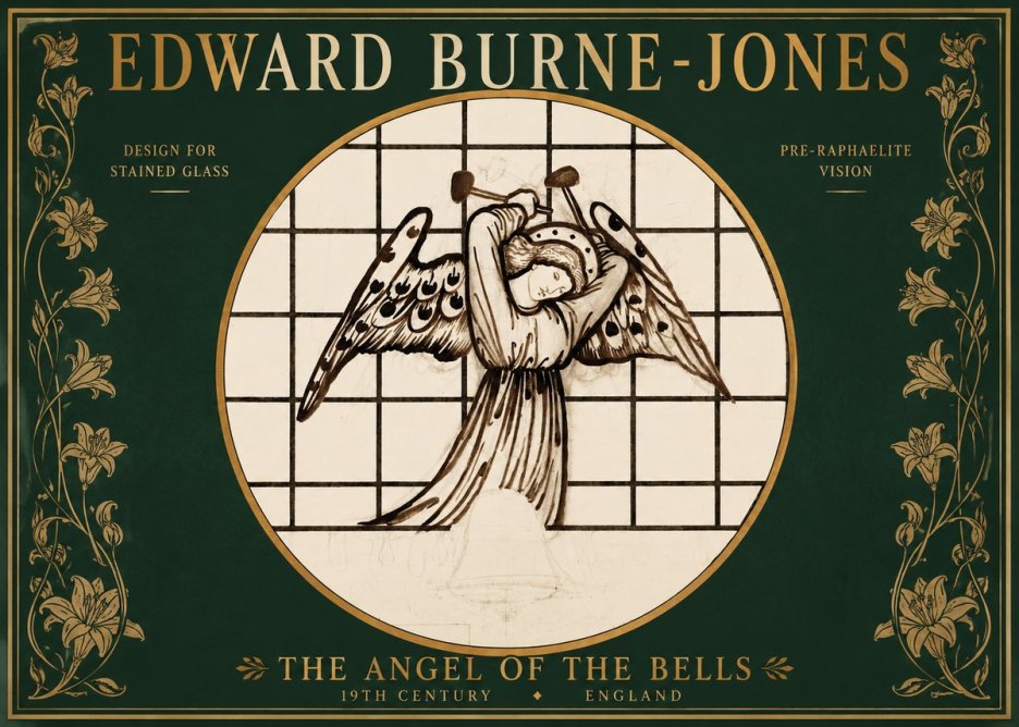 Edward Burne-Jones The Angel of the Bells No2 - Juliste