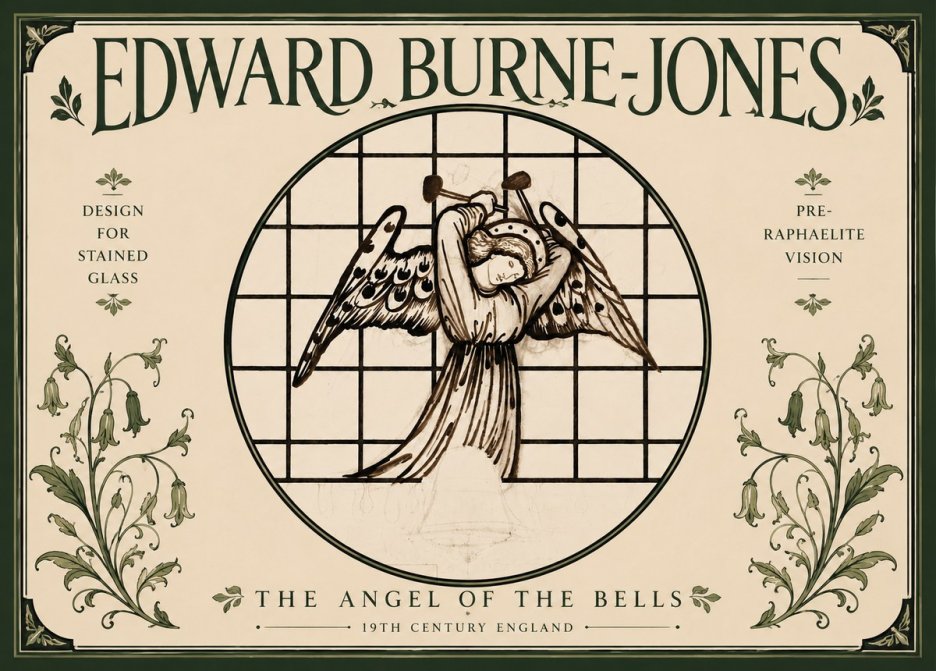 Edward Burne-Jones The Angel of the Bells No5 - Juliste
