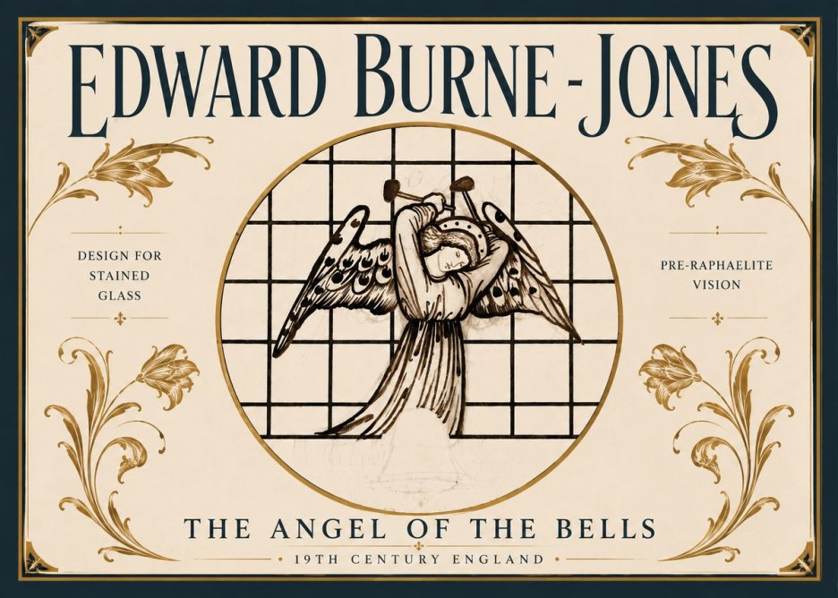 Edward Burne-Jones The Angel of the Bells No6 - Juliste