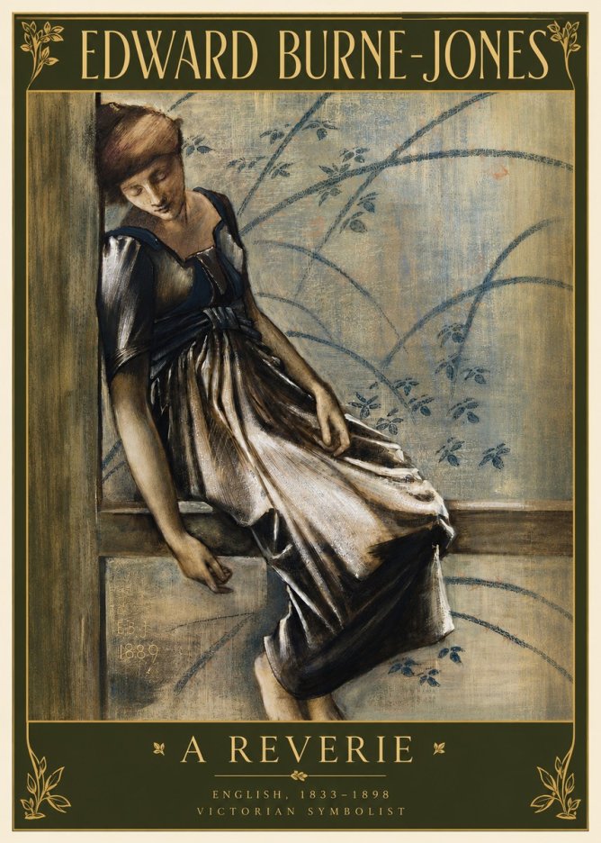 Edward Burne-Jones A Reverie No3 - Juliste
