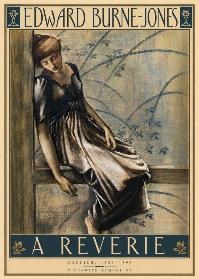 Edward Burne-Jones A Reverie No4 - Juliste