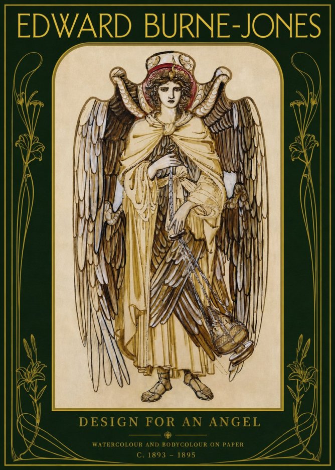Edward Burne-Jones Design for an Angel No2 - Juliste
