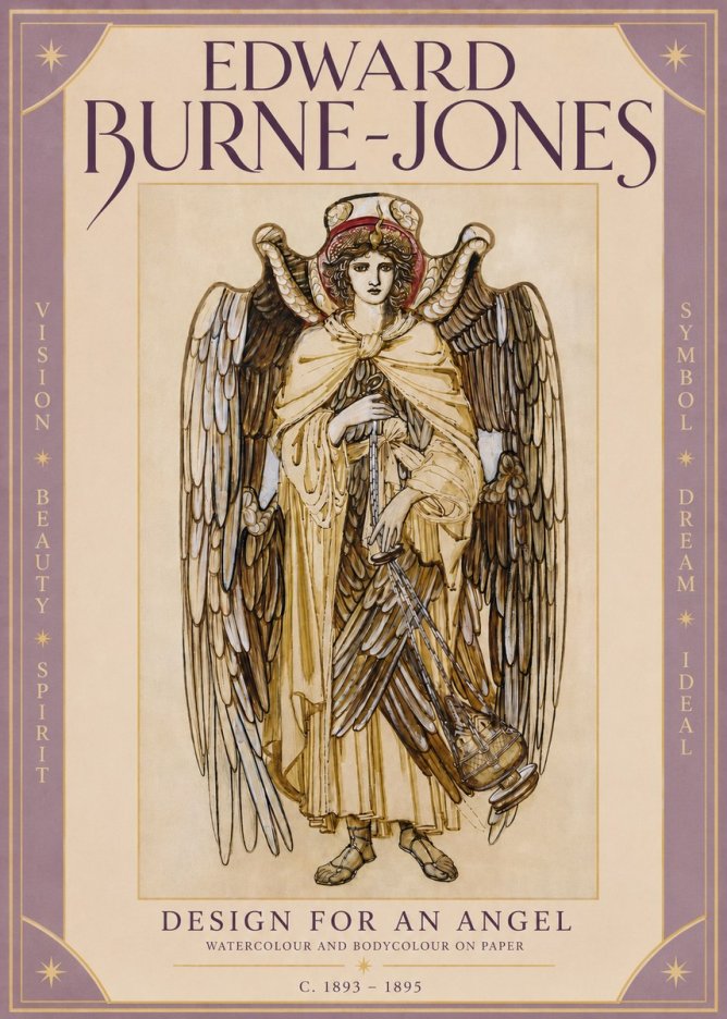 Edward Burne-Jones Design for an Angel No3 - Juliste