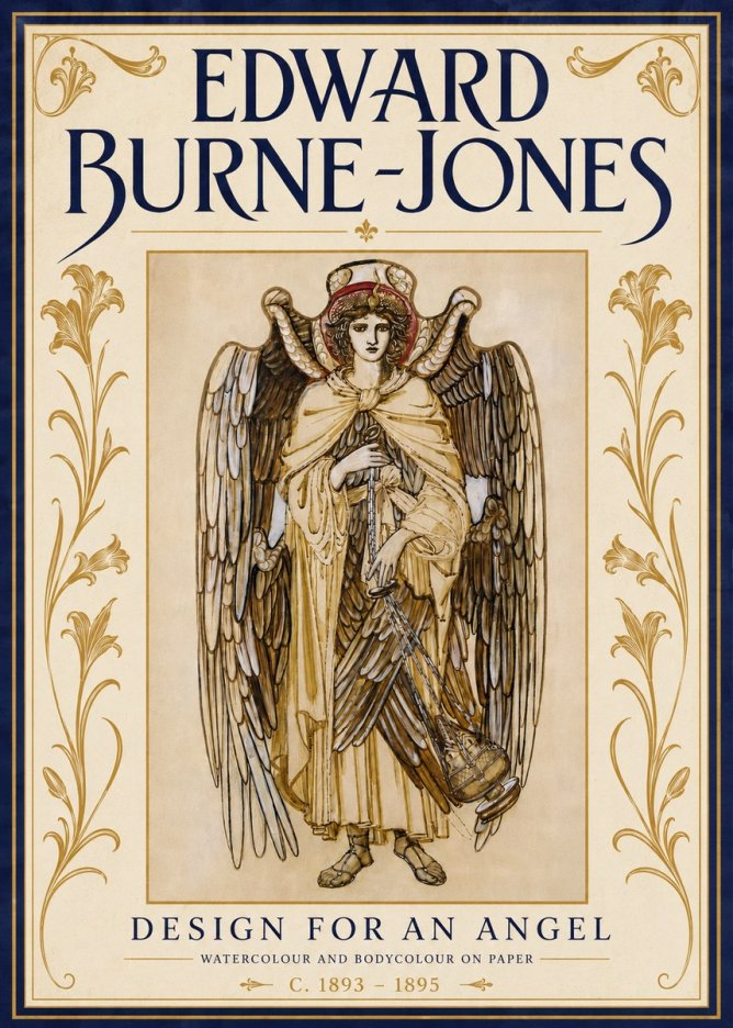 Edward Burne-Jones Design for an Angel No6 - Juliste