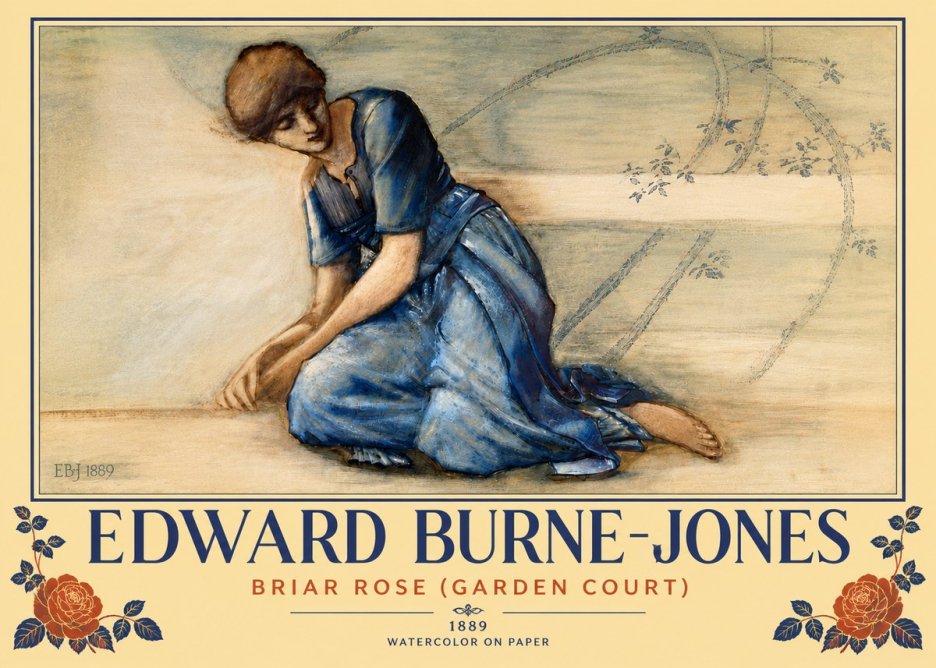 Edward Burne-Jones Briar Rose (Garden Court) No6 - Juliste