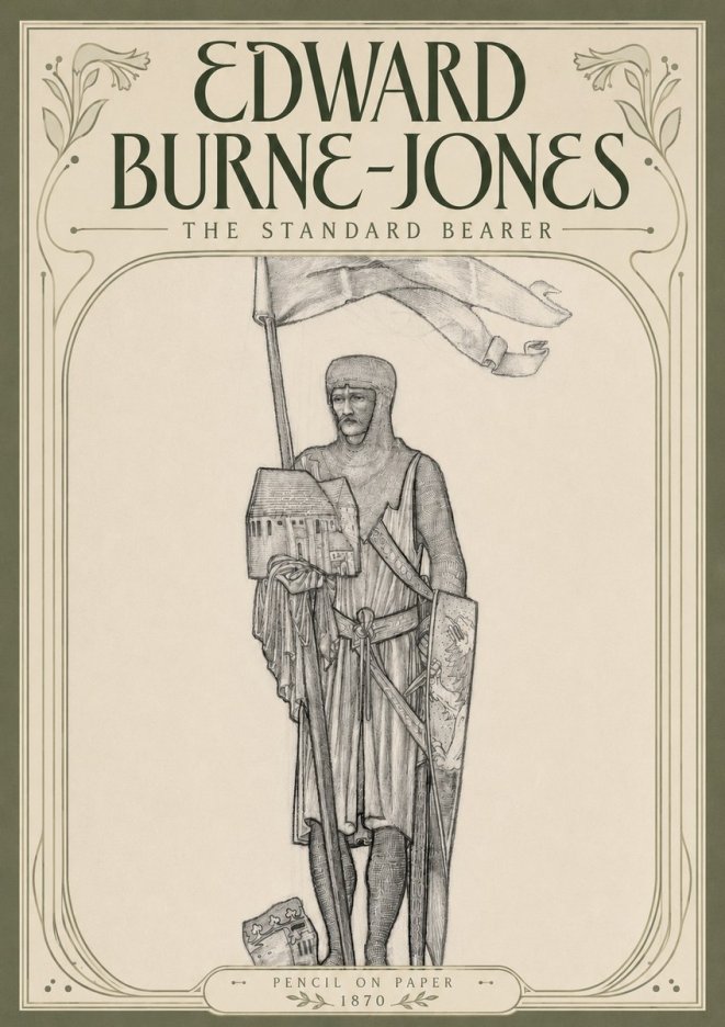 Edward Burne-Jones The Standard Bearer No4 - Juliste