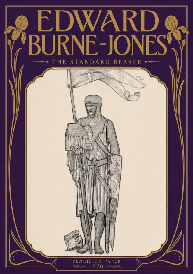Edward Burne-Jones The Standard Bearer No5 - Juliste